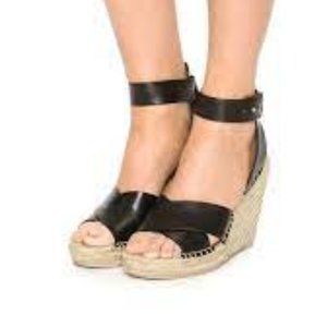 Dolce Vita Black Nova Espadrille Wedge Sandal 9